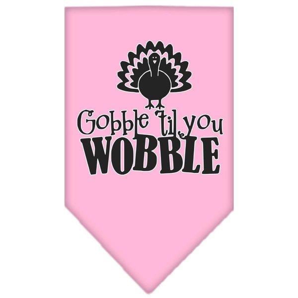 Mirage Pet Products Gobble Til You Wobble Screen Print BandanaLight Pink Small 66-430 SMLPK